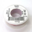 HS24-02-25 25FT 24AWG RED SOLID Electronic Electrical 300V Wire UL1007 80C