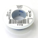 HS24-06-25 25FT 24AWG BLUE SOLID Electronic Electrical 300V Wire UL1007 80C