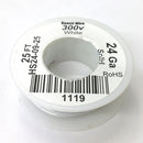 HS24-09-25 25FT 24AWG WHITE SOLID Electronic Electrical 300V Wire UL1007 80C