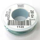 HS20-05-25 25FT 20AWG GREEN SOLID Electronic Electrical 300V Wire UL1007 80C