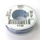 HS20-06-25 25FT 20AWG BLUE SOLID Electronic Electrical 300V Wire UL1007 80C