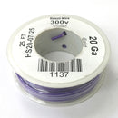 HS20-07-25 25FT 20AWG VIOLET SOLID Electronic Electrical 300V Wire UL1007 80C