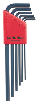 12146, Bondhus 6 Piece Metric Set, Hex End L-Keys ~ 1.5mm to 5.0mm