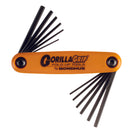 12550, Bondhus 12 Piece GorillaGrip Standard & Metric Combo Hex Key Fold Up Set