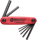 12592, Bondhus 7 Piece GorillaGrip Metric Hex Fold Up Set ~ 1.5 to 6.0mm
