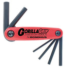 12595, Bondhus 6 Piece GorillaGrip Metric Hex Fold Up Set ~ 3.0 to 10mm
