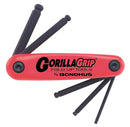 12897, Bondhus 5 Piece GorillaGrip Metric Balldriver Fold Up Set ~ 5.0 to 10.0mm