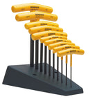 13390, Bondhus 10 Piece Inch T-Handle Hexdriver Set (3/32 to 3/8") with Stand