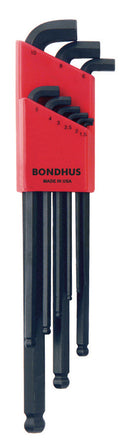 16599, Bondhus 9 Piece Stubby Set, Hex End Balldriver L-Keys ~ 1.5mm to 10mm