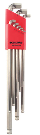 16799, Bondhus 9 Piece Stubby Set, Hex End Balldriver L-Keys ~ 1.5mm to 10mm