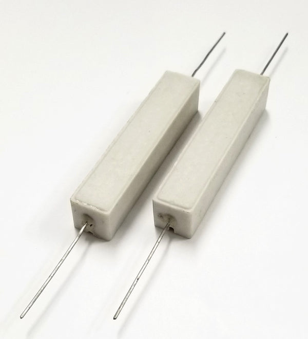 Lot of 2, 7.5K 7,500 Ohm 25 Watt Wirewound Ceramic Power Resistors 25W (25W275)
