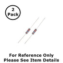 NTE 2W210 1K Ohm (1,000 Ohms), 2 Watt, 2% Flame Retardant Resistors ~ 2 Pack