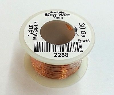 30 Gauge Insulated Magnet Wire, 1/4 Pound Roll (785' Approx.) 30AWG MW –  MarVac Electronics