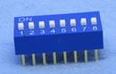 Philmore 30-1008 8 Position DIP Switch, 2.54mm Spacing ON-OFF 100mA@50V DC