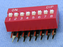 Philmore 30-11081 8 Position DIP Switch, Side Activated ON-OFF 100mA@50V DC
