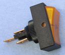 Philmore 30-12314 SPST ON-OFF Amber Lit Round Hole Rocker Switch 30A@12-14V DC