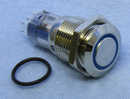Philmore 30-12656 SPDT Push-ON/Push-OFF Maintained Blue Lighted Push Button IP67