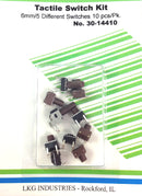 Philmore 30-14410 10 Piece Designer Kit of Tactile Switches, 6mm Size ~ 5 Pairs