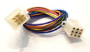 32-2090, 9 Pin 18AWG Male to Female 0.110" Flat Pin Wire Harness 12" Length