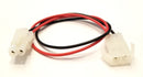 32-3002, 2 Conductor 18AWG Male to Female Round Pin Wire Harness ~ 12" Length