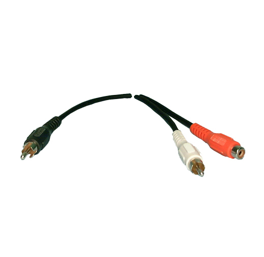 Philmore # 4050, 6 Inch 1 RCA Male Plug to 1 RCA Male & 1 RCA Female Y-Cable