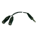 Philmore 4070 6 Inch 1/4" Stereo Male Plug to 2 1/4" Stereo Female Jacks Y-Cable