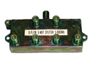 Philmore 42-136, 75 Ohm F Type 6 Way Hybrid Splitter w/ Grounding Block 5-900MHz