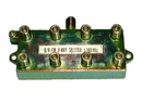 Philmore 42-138, 75 Ohm F Type 8 Way Hybrid Splitter w/ Grounding Block 5-900MHz