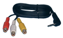 42-3603, Philmore 3 Foot TRRS 3.5mm Mini Plug to (3) Female RCA Camcorder Cable