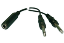 Philmore 44-242 6 Inch 1 1/4" Mono Female Plug to 2 1/4" Mono Male Plugs Y-Cable