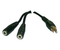 Philmore 44-272, 6 Inch (1) RCA Male Plug to (2) 3.5mm Female Mono Jacks Y-Cable