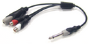 Philmore 44-339 12 Inch 1/4" Mono Male to (2) RCA Female + 1/4" Mono Female
