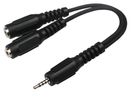 Philmore 44-412 6 Inch TRRS 2.5mm Sub Mini Plug to 2.5mm & 3.5mm Females Y-Cable