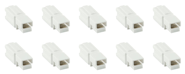 Philmore 49-013 WHITE DC-S (Standard) Power Connector Housings NO PINS ~ 10 Pack