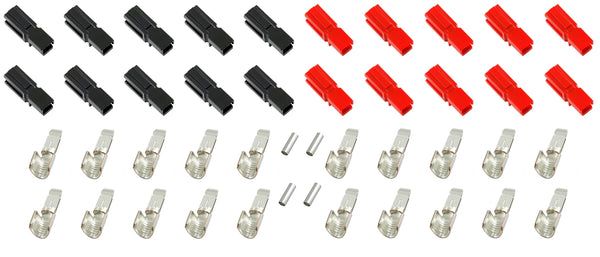 Philmore 49-328 10 Pairs of RED & BLACK DC-S (Standard) Power Connectors ~ 45A