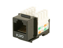 BLACK Cat6 110 Punch Down RJ45 Keystone Jack MV5378