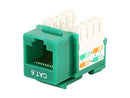 GREEN Cat6 110 Punch Down RJ45 Keystone Jack MV5380