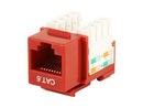 RED Cat6 110 Punch Down RJ45 Keystone Jack MV5383