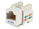 WHITE Cat6 110 Punch Down RJ45 Keystone Jack MV5384