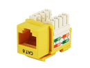 YELLOW Cat6 110 Punch Down RJ45 Keystone Jack MV5385
