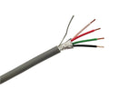 25' Belden 5502FE 4 Conductor 22 Gauge Shielded Cable ~ UL CMR Riser, 4C 22AWG