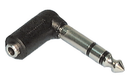 559RA, Philmore Right Angle 1/4" Stereo Plug to 1/8" (3.5mm) Stereo Jack Adapter