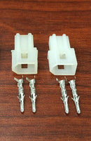 61-202, Philmore 1 Pair of 2 Pin 0.093" Male Molex Connectors w/4 Male Pins