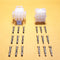 Amp 628-9, 9 Circuit Universal MATE-N-LOK Connectors ~ Male & Female w/ Pins