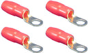 65-1588, Philmore 4 Pack of 8AWG, Vinyl Insulated 5/16" Stud Ring Lug ~ 8 Gauge
