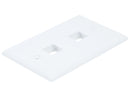 White 2 Port Wall Plate for Keystone Jack Inserts MV6727