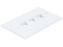 White 3 Port Wall Plate for Keystone Jack Inserts MV6729