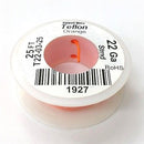 25' 22AWG ORANGE Hi Temp PTFE Insulated Silver Plated 600 Volt Hook-Up Wire - MarVac Electronics