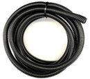 10 Foot Black Split Loom 3/8'' Diameter Flexible Convoluted Tubing