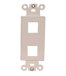 Philmore 72-5052, White Designer Decora Style 2 Port Keystone Insert